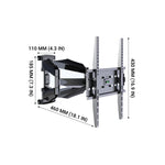 6 Arms Full Motion Mount for 26" to 55" TVs with Swivel Articulating Dual Arm