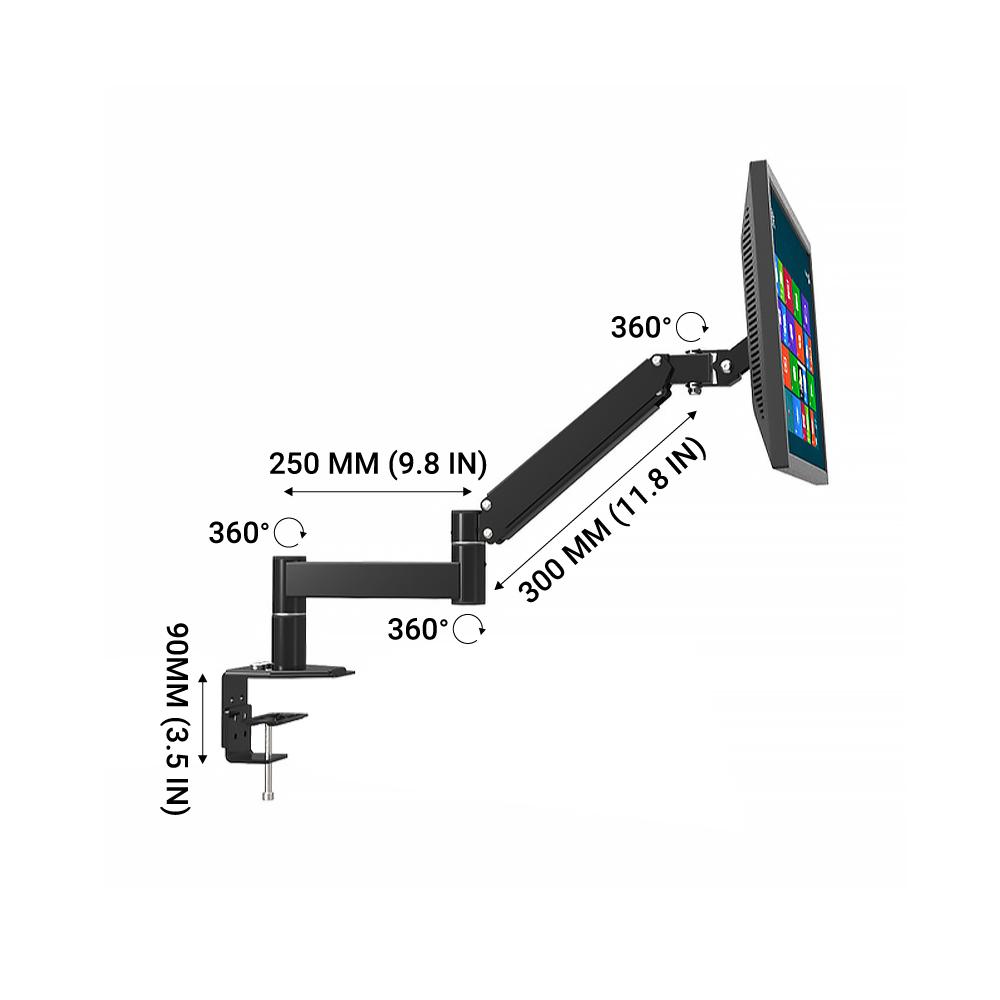 Retractable Desktop Monitor Mount Holder for 13" to 24" TVs